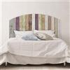 CREARREDA Testiera letto matrimoniale in PVC adesiva 100% Made in Italy Mixed Wood 168x78 Schianale letto adesivo resistente, antigraffico, anallergico e isolante