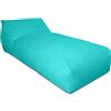 Deshome - Pouf lettino prendisole da esterno sfoderabile - Puff poltrona sacco outdoor idrorepellente con imbottitura, chaise longue design Verde turchese