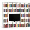 Mar.c.a. Design - Libreria con Porta TV in Legno 261x218x30 cm - Mobile Libreria da Parete con 24 Scomparti - Vano TV 126x83 cm - Cubi Interni 40x40 cm - Made in Italy