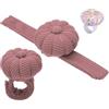 PATIKIL Cuscino per Spilli da Polso a Forma Zucca per Lavori a Maglia Rosa