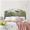 CREARREDA Testiera letto matrimoniale in PVC adesiva 100% Made in Italy Monet Jardin 168x78 Schianale letto adesivo resistente, antigraffico, anallergico e isolante