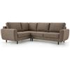 Robin Inspire Divano Angolare con Funzione Letto 4 Posti - Divano Letto a L - Sinistro - 2 Vani Contenitore, 5 Cuscini - per Soggiorno Moderno - 250 cm Linda Marrone