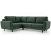 Robin Inspire Divano Angolare con Funzione Letto 4 Posti - Divano Letto a L - Sinistro - 2 Vani Contenitore, 5 Cuscini - per Soggiorno Moderno - 250 cm Linda Verde