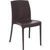 GRAND SOLEIL Boheme Greenpol sedia impilabile, verde polimerico, moka, 56 x 46 x 84 cm