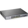 ZYXEL SWITCH MANAGED PER CCTV: 16 PORTE GIGABIT POE 250W + 2 PORTE SFP, NFLEX