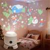JIABAOZ Proiettore Di Luce LED Rotante Dinamico Per Bambini, 360° Rotating Ocean Night Light, Lampada Di Proiezione Dimmerabile Illuminazione,for Bedroom, Living Room (Natale,connessione USB)