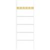 HOOBRO Portasciugamani, Portasalviette Bagno, Porta Asciugamani con 5 Staccabile Ganci, 60 x 2 x 177cm, per Asciugamani, Vestiti o giornali, Stabile, Bianco e Naturale EWN60CJ01