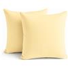 TIN DREAMS FACTORY | Set di 2 Federe per Cuscino 45x45 cm Giallo Pastello Tinta Unita - Sfoderabili e Lavabili - Cuscini Moderni - Made in Spagna - Decorazione per Casa, Letto, Divano, Poltrona