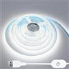 STHomedeco Striscia LED COB 5V USB 8mm Adesiva, Dimmerabile Interruttore Tattile Tagliabile Ogni 25mm per Cucina Armadio TV Retroilluminazione (6500K, 5M)