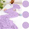 FXKS 3 Pezzi Runner da Tavola in Raso di Bordeaux,90x300cm per Matrimoni,Banchetti,Festa di Compleanno,Addio al Nubilato,Decorazione della tavola Boho(Lilla)