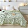 Hiseng Fiori Primaverili Piumino Matrimoniale, Trapunta Matrimoniale Microfibra Morbido Lavabile, Piumone Letto Singolo Leggero per Tutte le Stagioni (Verde menta,150 cm x 200 cm)