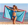 o-day Telo Mare Microfibra 90x180cm con Bordino a Contrasto Asciugamano Mare Leggero Asciugatura Rapida Antisabbia Salvaspazio Telo Spiaggia Uomo Donna Ideale per Mare Piscina Viaggio