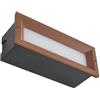 Lucande Applique da esterni (Moderno) colore Marrone, in Alluminio lampadina inclusa applique incasso per facciata casa terrazzo e balcone