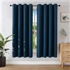 Joydeco Tende Oscuranti per Interni 2 Pezzi L 132 x A 158, Tende Termiche Isolanti con Occhielli per Soggiorno e Camera da Letto Moderne Blackout Curtains, Blu Navy