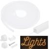 PATIKIL LED Diffusore Canale, 5 Metri 10mm LED Silicone Canale Sistemi con Copertura, End Cappucci per LED Striscia Luminosa Installazioni LED Canale