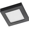 PRIOS Plafoniera LED dimmerabile (Moderno) colore Nero, in Alluminio ad es. Bagno lampadina inclusa lampada plafoniera