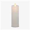 Luminara Candela a LED senza fiamma, classica, sottile, bianca, 5,1 x 15,5 cm, funzionamento a batteria, pilastro con timer, candela di cera realistica sicura, decorazione per la casa