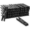 Zeno Mollette per Bucato in Legno Nero - Confezione da 50 Mollette di Legno 7,5 cm con Molla Antiruggine, Mollette Resistenti per Bucato, Stendere i Panni e Lavoretti Creativi - Nero