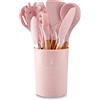 VOANZO Accessori da Cucina Rosa, Denser, Leaky, Spatola, Leaky Shovel, Soup Spoon, Noodles, Flat Spoon, Spatula, Brush, Eggbeater, Food Clip.