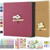 Vienrose Album Fotografico 30x30 cm Fai da Te 3 Anelli Scrapbooking Album 60 Pagine, Adatto a Amici Amanti Bambini Regali di Nozze Anniversario