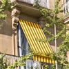 Lovely Tenda da Sole per Esterno, Tendaggio per Balconi, Impermeabile, Tenda a Caduta, 290x300 cm, Telo Ombreggiante, Riduce Luce e Calore, Migliora la Privacy, Fantasia a Righe, Giallo