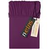 npluseins Lenzuolo con angoli in jersey 100% cotone, ca. 80-90 x 190 cm, viola