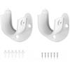 XBAIPIN Supporto per tubo rotondo, 38 mm, per asta appendiabiti, 2 pezzi, colore bianco, per armadio, asta per tende, stendibiancheria, robusto e antiruggine