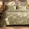 B O S A L O N I HOME Set Copripiumino Matrimoniale 4 Pezzi 220x230 con Lenzuolo 160x200+35 e 2 Federe 50x80 - Microfibra Morbida Traspirante - Bouquet Harmony Collection (Bouquet Salvia)