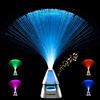 Playlearn Lampada in fibra ottica con altoparlante senza fili, luce a fibra ottica, alimentata a batteria ricaricabile interna/USB, cambia colore, 35 cm