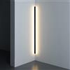 SANGPAO Decorazione domestica moderna Lampade da parete ad angolo a LED nere per camera da letto 3000K Bianco caldo Lunga striscia Lineare Riparo da parete Bar per interni Plafoniera Lampada da parete