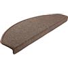vidaXL Tappetini per Scale 15 pz 65x24x4 cm Marrone caffè Semicircolari Grandi