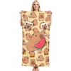 VorPrillynt Capybara Telo Mare, Capybara Asciugamano da Spiaggia Coperta da Spiaggia da Viaggio Teli Mare Microfibra Coperta da Spiaggia da Viaggio Leggero e Portatile Doccia Asciugamano per Yoga, Piscina-A
