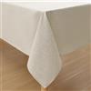 Homaxy Tovaglia effetto lino, lavabile, centrotavola, con effetto loto, rettangolare, 80 x 80 cm, impermeabile, biancheria da tavola, antimacchia, beige