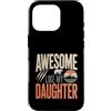 Parent Awesome Daughter Retro Custodia per iPhone 16 Pro Impressionante come mia figlia Camping
