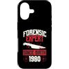 True Crime Merch for Investigative Crime Custodia per iPhone 17 Esperto forense dalla nascita 1980 Compleanno a tema crimine vero