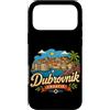 Croatia Souvenir Gift Custodia per iPhone 17 Pro Max Regalo disegnato a mano del punto di riferimento del souvenir di viaggio di Dubrovnik Croazia