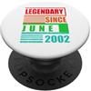 Lustige Geburtstagssprüche zum 24. B-Day 24° compleanno leggendario dal giugno 2002 frase compleanno PopSockets PopGrip Adesivo
