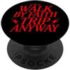 Self Aware 8-Bit Pixel Faith Studio Passeggiata per fede viaggio comunque umorismo cristiano pixel art PopSockets PopGrip Adesivo