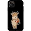 American Football USA animal Touchdown s Custodia per iPhone 11 Pro Max Bull gioca a football americano