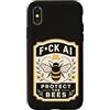 Nature Before Bots Custodia per iPhone X/XS Bee Humor Proteggere Api Amante della natura Miele Apicoltura