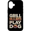 Backyard Bbq Dog Lover Custodia per iPhone 16 Grill Difficile Giocare Con Cane Backyard Barbecue Amante