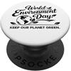 International Day for Health and Safety Giornata Mondiale dell'Ambiente - Keep Our Planet Green Eco Awareness PopSockets PopGrip Adesivo