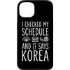 Korean Seoul Culture Hangul Travel Souve Custodia per iPhone 13 Ho controllato il mio programma e dice Corea