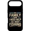 Family Fishing Quote Humor Custodia per iPhone Air La mia famiglia ha detto che ho bisogno di aiuto così sono andato a pescare umorismo