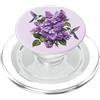 Hummingbird Apparel For Kids and Adults Giardino botanico fiori viola viola lilla colibrì PopSockets PopGrip per MagSafe