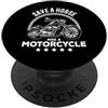 Save Horse Ride Motorcycle Chopper Biker Salvare un cavallo Ride a Motorcycle Club Divertente Biker PopSockets PopGrip Adesivo