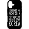 Korean Seoul Culture Hangul Travel Souve Custodia per iPhone 17 Ho controllato il mio programma e dice Corea