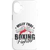 Muay Thai fight fight kick Thai boxing m Custodia per iPhone 16 Plus Muay Thai Boxing Fighter Guerriero del Ring