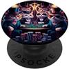 Cool Poker Cards Designs Gatti che giocano il gioco d'azzardo divertente della carta del casinò PopSockets PopGrip Adesivo