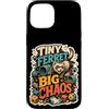 Jimbeels Custodia per iPhone 15 Tiny Ferret Big Chaos umorismo furetto